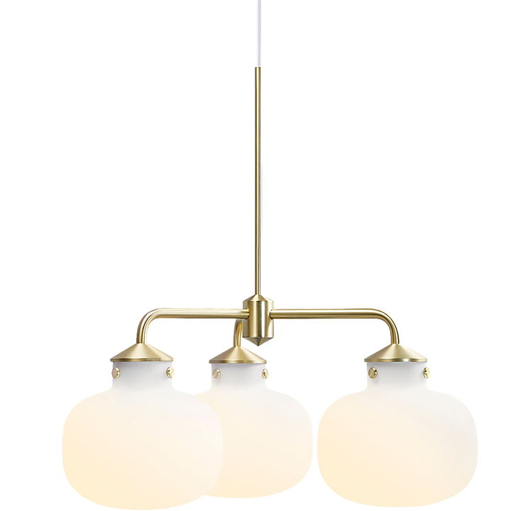 Outlet: Raito 3-Arm | Suspension | Blanc/Laiton