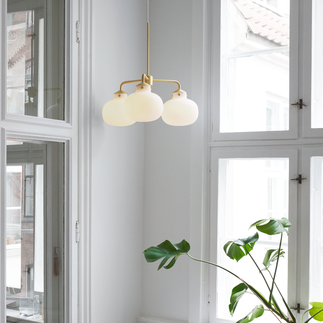 Outlet: Raito 3-Arm | Suspension | Blanc/Laiton