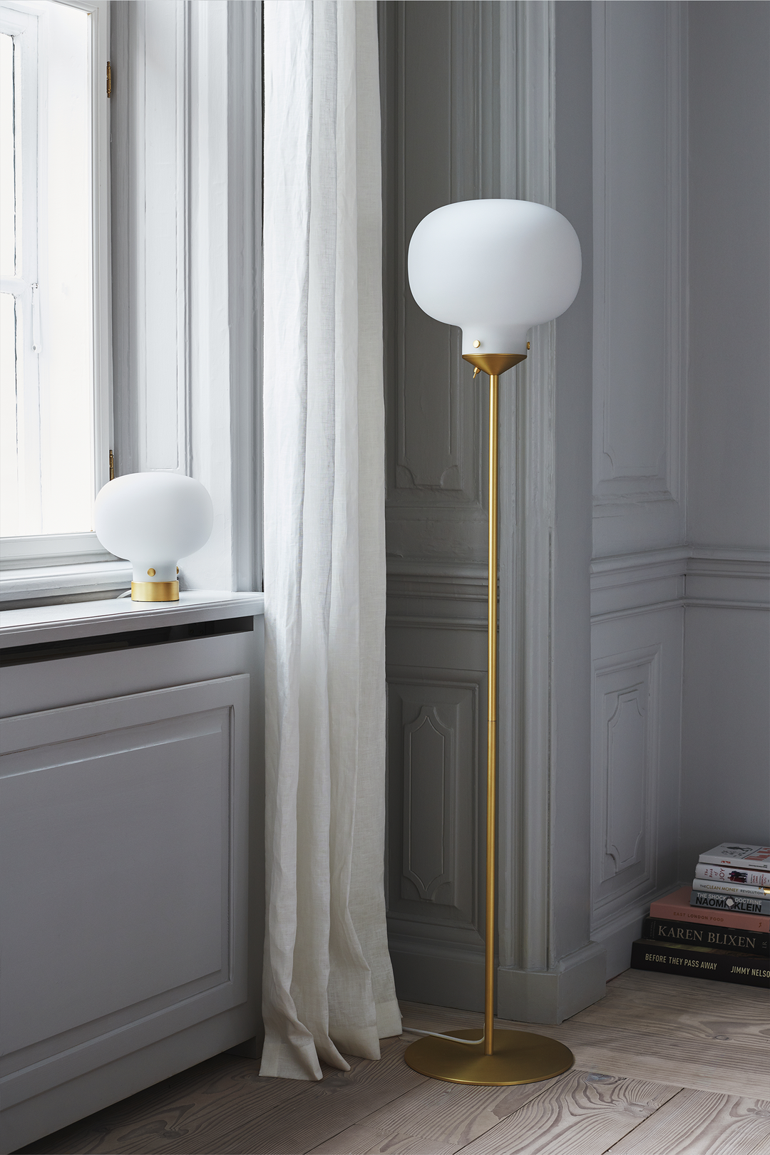 Outlet: Raito | Lampadaire | Blanc/Laiton